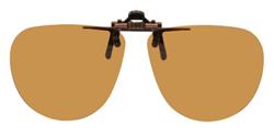 Flip-Up Brown lens Large Aviator 60A 51B with Bronze clip